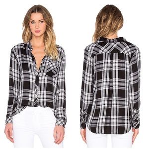 Rails | Hunter Black & White Plaid Button Down